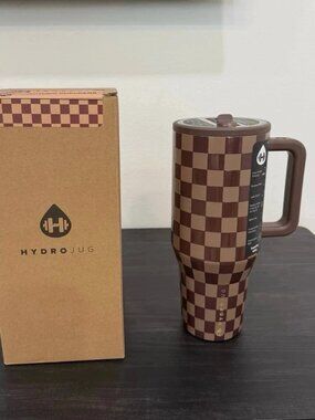Hydrojug Traveler 40 oz Brown Autumn Checker